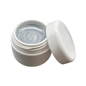 #544 Silver White Glitter | Premium Farbgel